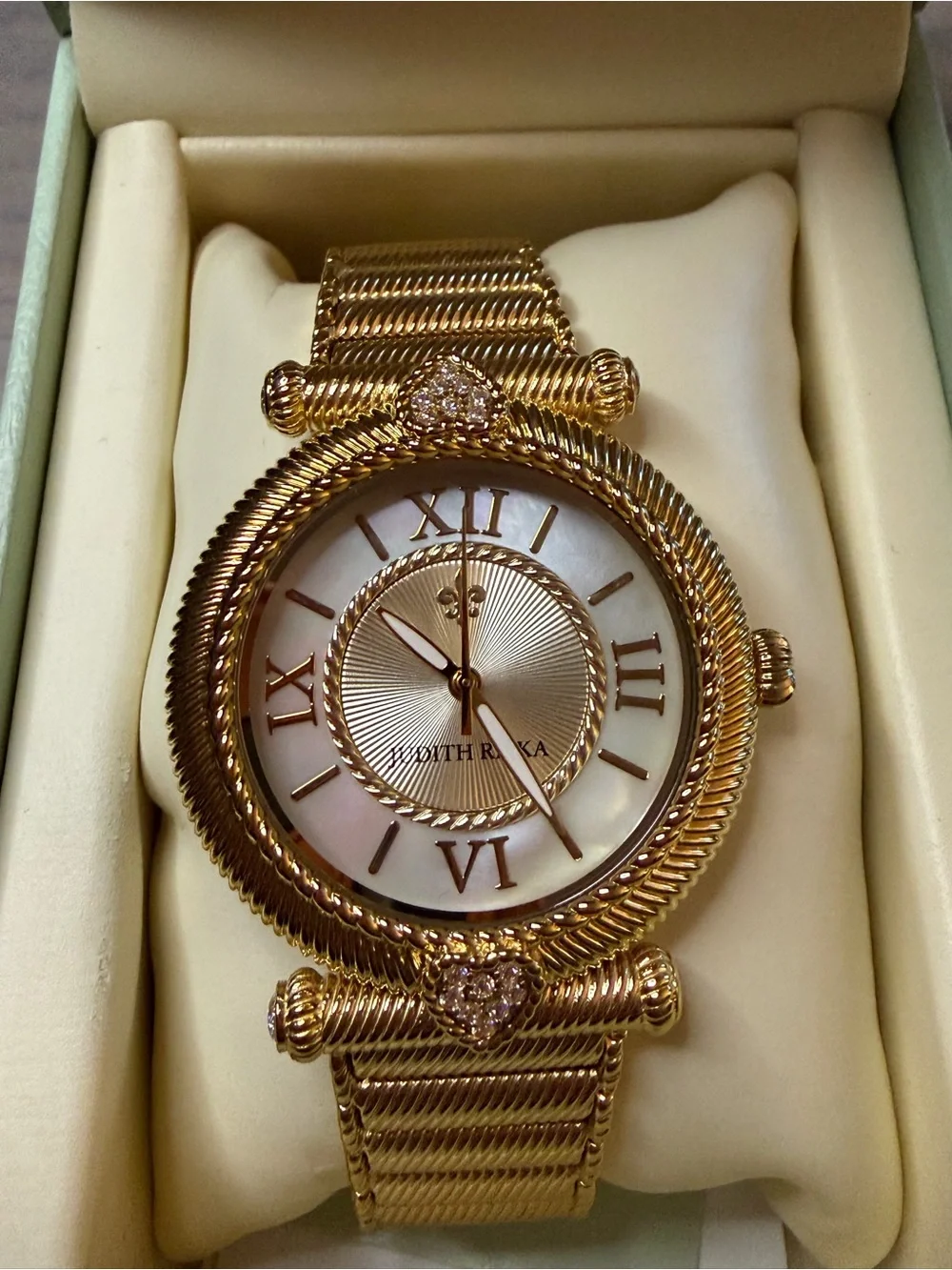 Judith Ripka Goldtone Stainless Steel Avignon Watch with CZ Accents